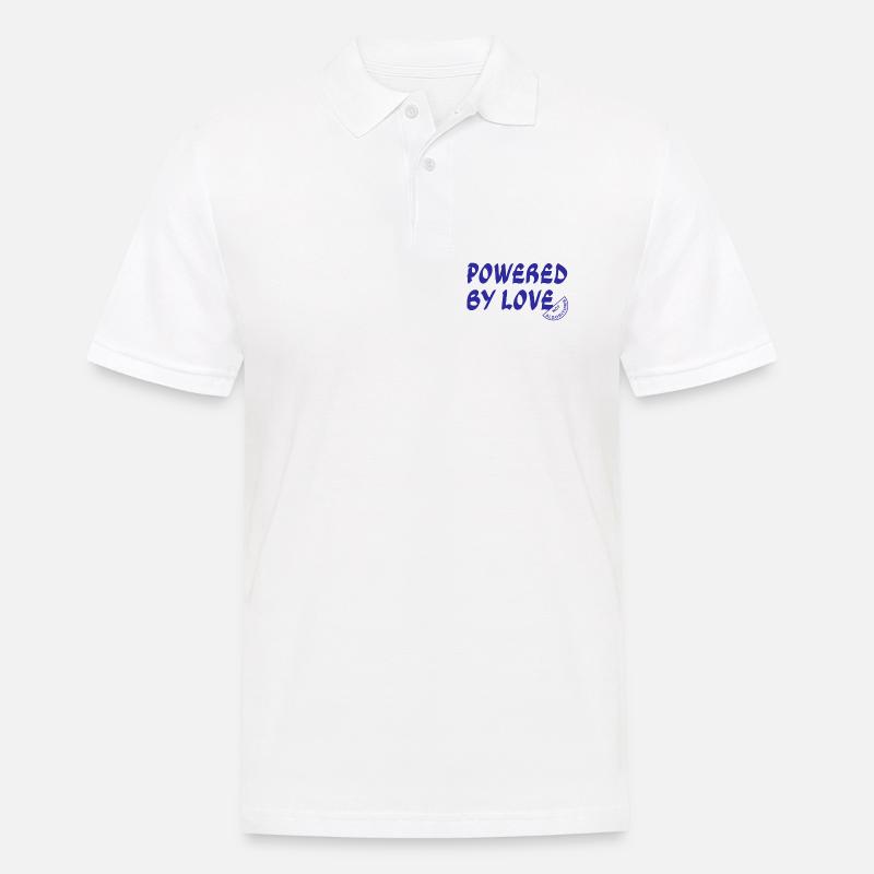 Angetrieben von Love Not Algorithms - Männer Poloshirt - Weiß