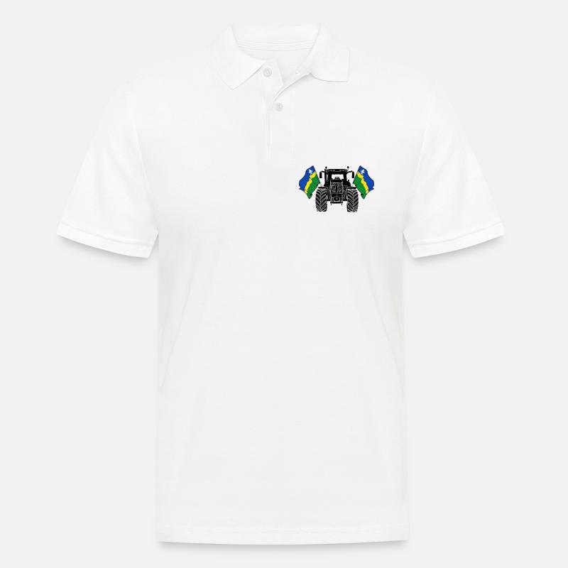 Flevoland_Tractor_Pride - Männer Poloshirt - Weiß