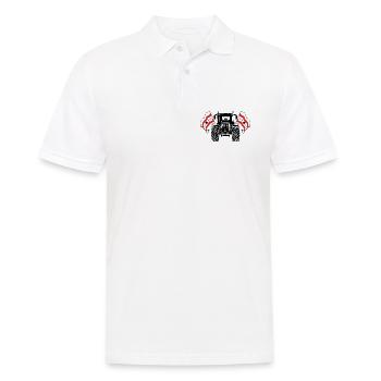 Drenthe_Tractor_Pride - Männer Poloshirt - Weiß - Vorne - Kai (181cm)