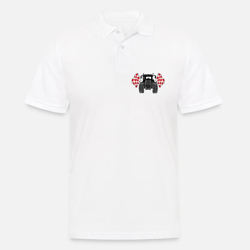 Brabant_Tractor_Pride - Männer Poloshirt - Weiß