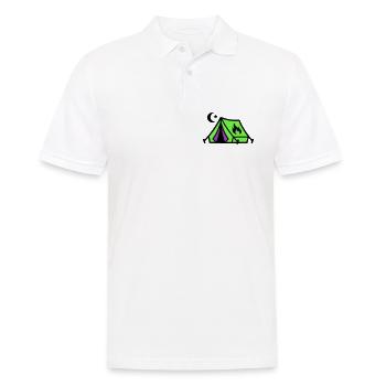 Tent Campfire Festival Icon - Men's Polo Shirt - white - Front - Kai (181cm)