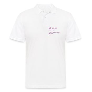 Lehrerin Substantiv Influencerin Lustig Geschenk - Männer Poloshirt - Weiß - Vorne - Kai (181cm)