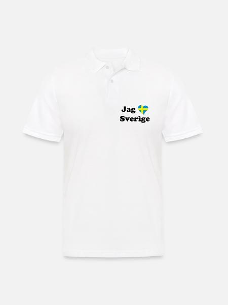 Jag älskar Sverige - J'aime la Suède - Polo Homme - blanc