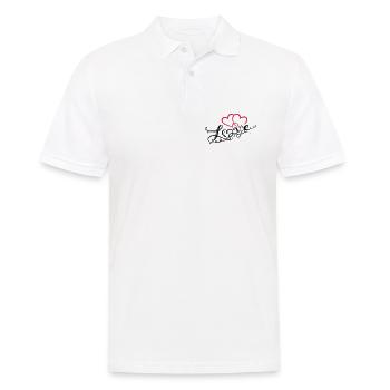 Coeurs avec la boucle de l'infini - Polo Homme - blanc - Devant - Kai (181cm)