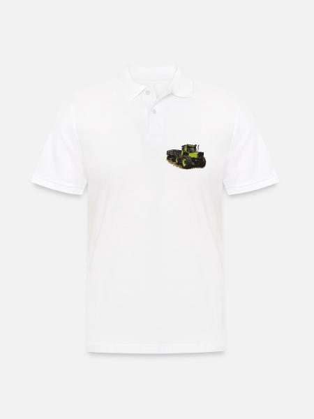 MB trac 1600 turbo with trailer - Men's Polo Shirt - white