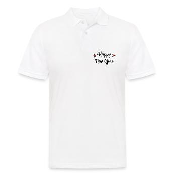 HAPPY NEW YEAR. NEW YEAR'S EVE. NEW YEAR - Men's Polo Shirt - white - Front - Kai (181cm)