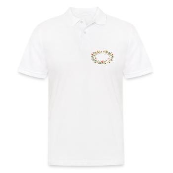 Floral Spring Frame with Flowers - Men's Polo Shirt - white - Front - Kai (181cm)