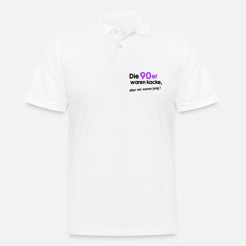 90er waren kacke - Männer Poloshirt - Weiß