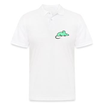 Silhouette de souris menthe - Polo Homme - blanc - Devant - Kai (181cm)