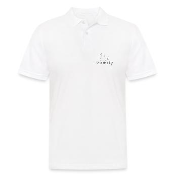 Stick figure family - Men's Polo Shirt - white - Front - Kai (181cm)