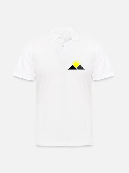 Sun Mountains Landscape - Men's Polo Shirt - white