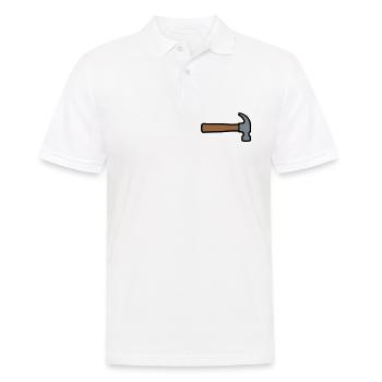Carpenter's Hammer Tool Icon - Men's Polo Shirt - white - Front - Kai (181cm)