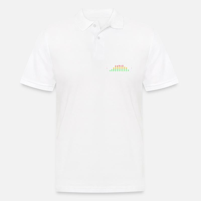 Rainbow Equalizer Pulse - Männer Poloshirt - Weiß