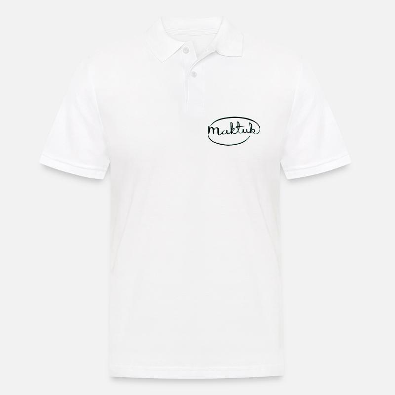 MakeKita Mint Script - Men's Polo Shirt - white