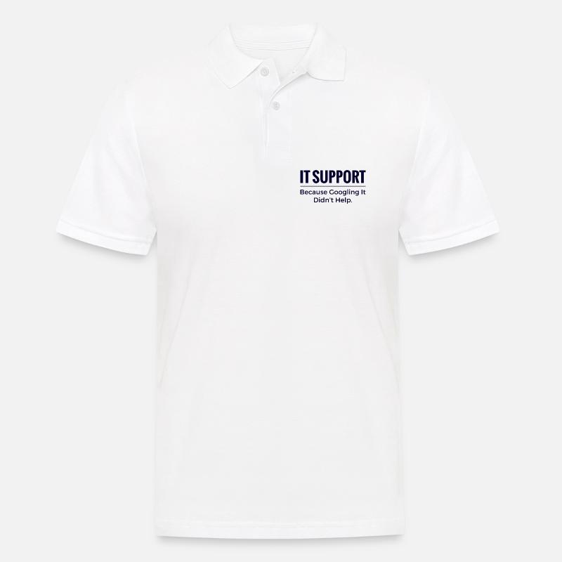 Chemise support informatique – parce que chercher sur Google n’a pas aidé - Polo Homme - blanc