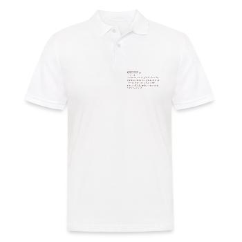 Wörterbuch-Typografie Vintage - Männer Poloshirt - Weiß - Vorne - Kai (181cm)