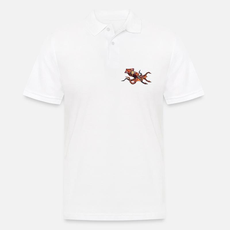 Patchwork de crabe en origami - Polo Homme - blanc