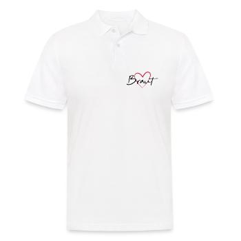 Braut Herz Junggesellinnenabschied - Männer Poloshirt - Weiß - Vorne - Kai (181cm)