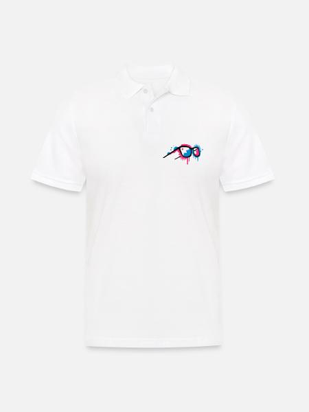 3D glasses in graffiti style - Men's Polo Shirt - white