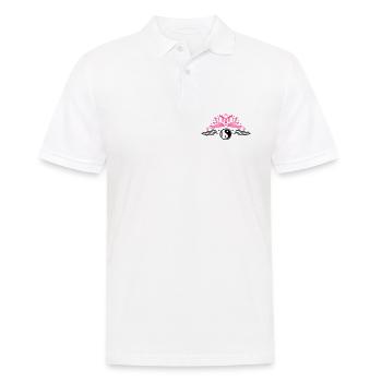 Lotus mit Yin & Yang Symbol - Polo Homme - blanc - Devant - Kai (181cm)