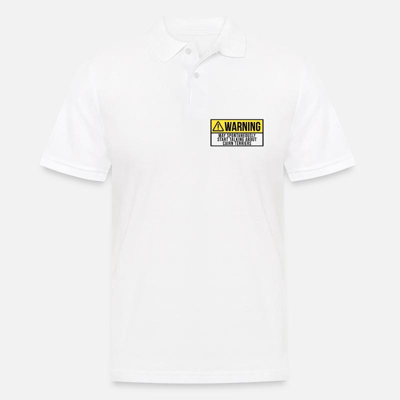 cairnterrier - Herre poloshirt - hvid
