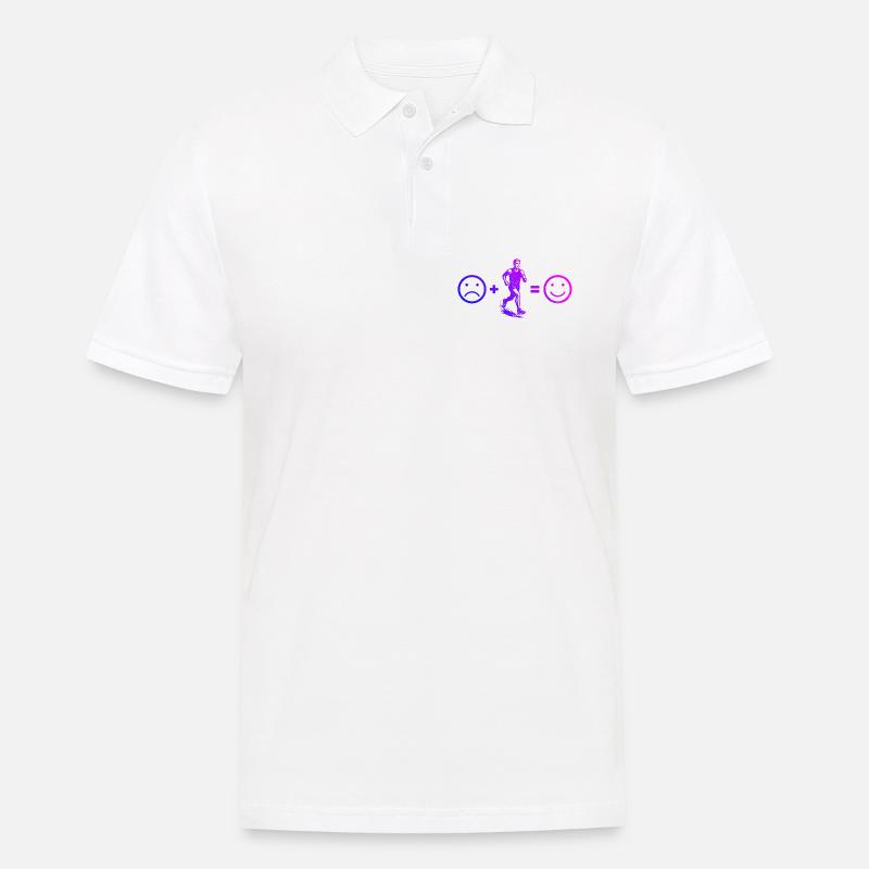 Conception de course pleine de caractère - Polo Homme - blanc