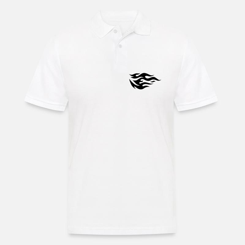 Flammen eines Feuers - Männer Poloshirt - Weiß
