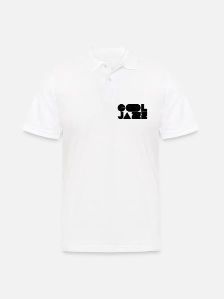 Bold cool jazz logo design - Men's Polo Shirt - white