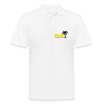 Malle ist nur einmal im Jahr 2027 – gelb - Männer Poloshirt - Weiß - Vorne - Kai (181cm)