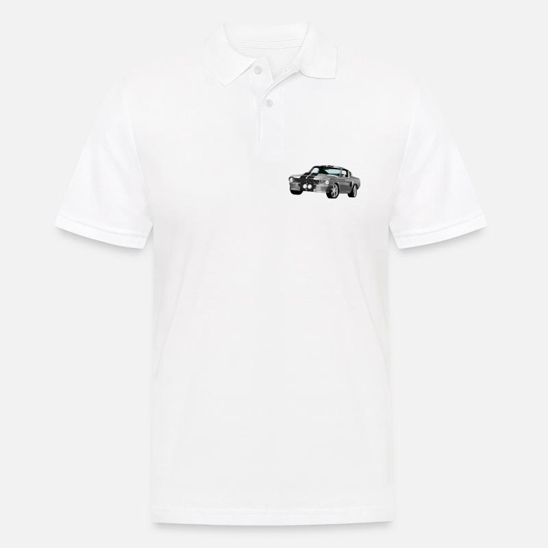 Auto - Männer Poloshirt - Weiß