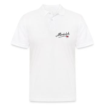 Allmächd - Männer Poloshirt - Weiß - Vorne - Kai (181cm)