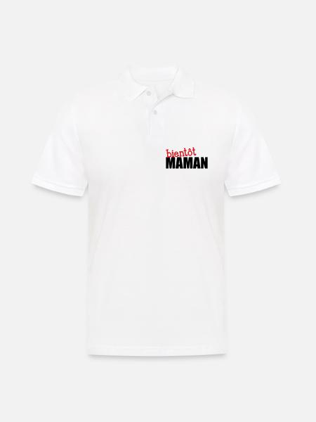 bientôt Maman ! Cadeau de grossesse - Polo Homme - blanc