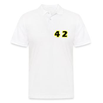 42 Symbole numérique - Polo Homme - blanc - Devant - Kai (181cm)