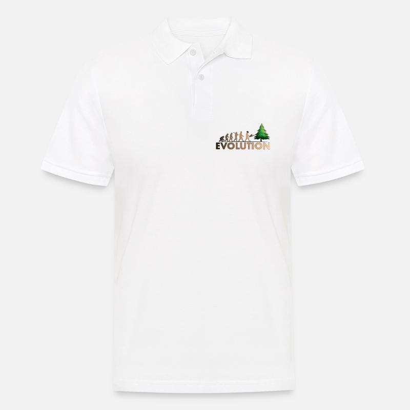 Kettensägen Evolution Farbe - Männer Poloshirt - Weiß