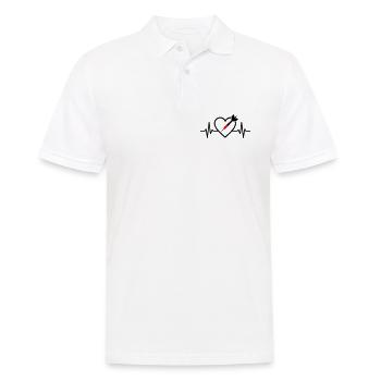 Heart Darts – Passion for Precision - Men's Polo Shirt - white - Front - Kai (181cm)