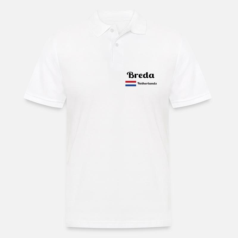 Breda Niederlande - Stilvolle Drucke - Männer Poloshirt - Weiß