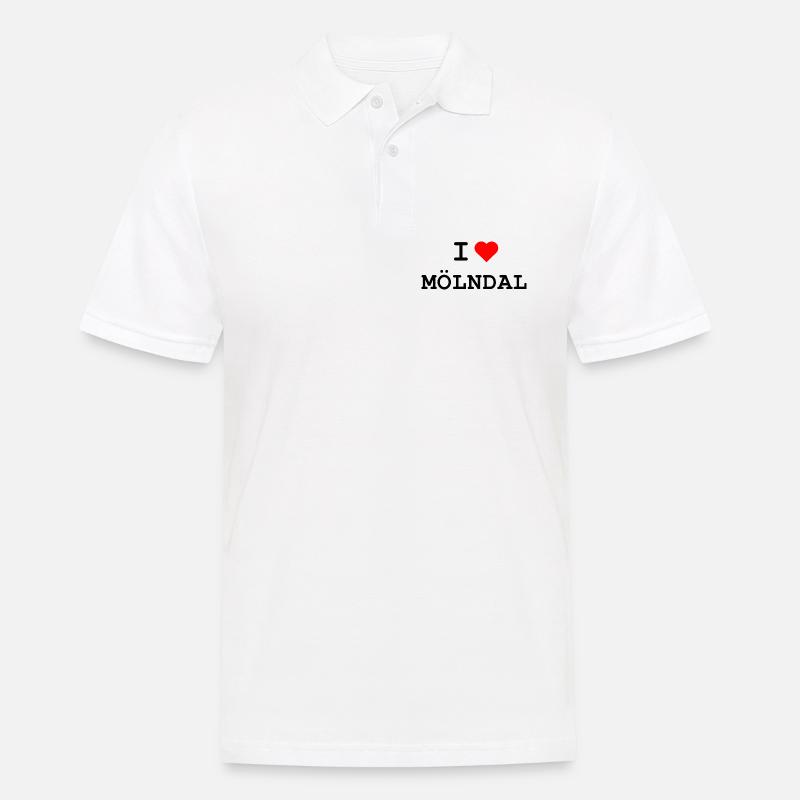 Ich liebe Mölndal - I love Mölndal  - Männer Poloshirt - Weiß