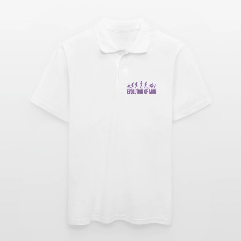 Programmierer Computerfreak Evolution Retro Männer Poloshirt