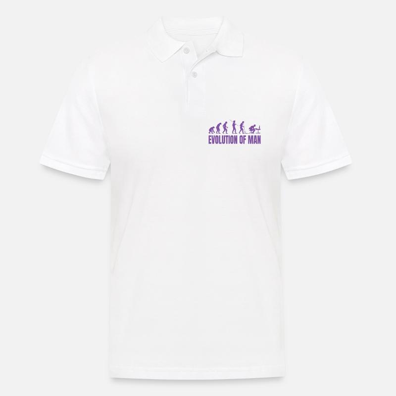 Programmeur Computer Freak Evolution Rétro - Polo Homme - blanc