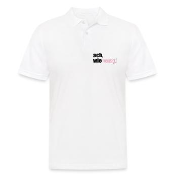 MAUSIGE SPRÜCHE - Männer Poloshirt - Weiß - Vorne - Kai (181cm)