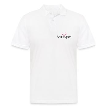Bräutigam Geweih shirt Junggesellenabschied - Männer Poloshirt - Weiß - Vorne - Kai (181cm)