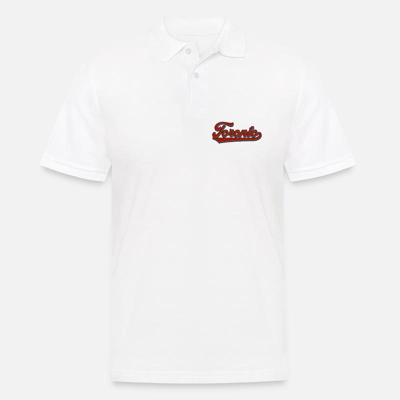 Toronto Retro Script - Männer Poloshirt - Weiß