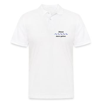 Jesus kann gehen - Männer Poloshirt - Weiß - Vorne - Kai (181cm)