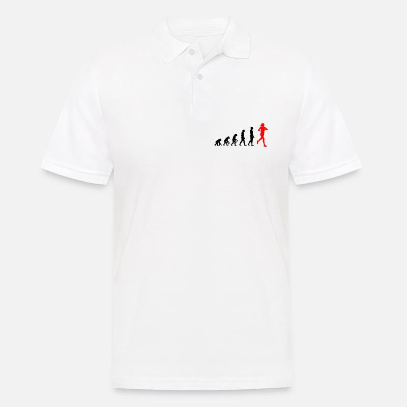 EVOLUTION RUNNERIN POWER! JOGGERIN LÄUFERIN FIT - Männer Poloshirt - Weiß