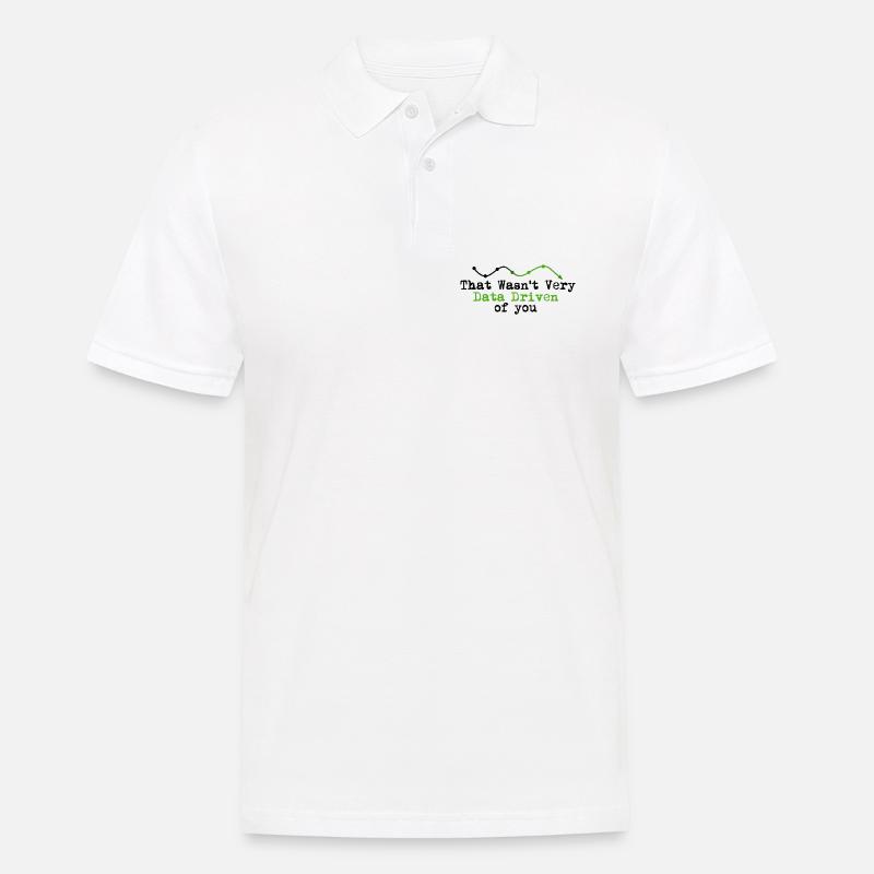 Datengetriebenes Graphline-Logo - Männer Poloshirt - Weiß