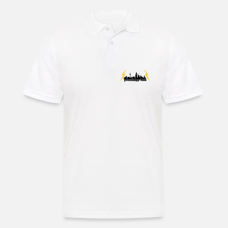 Presskopp Mob - ffm Skyline - Männer Poloshirt - Weiß