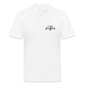 Angeln Herz Fisch Natur Leidenschaft - Männer Poloshirt - Weiß - Vorne - Kai (181cm)