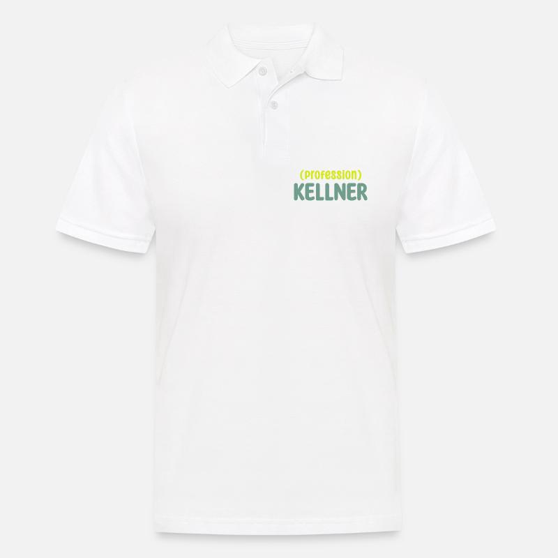 kellner - Männer Poloshirt - Weiß