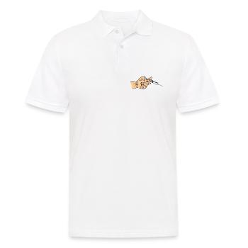 Syringe with coming out in hand - Men's Polo Shirt - white - Front - Kai (181cm)