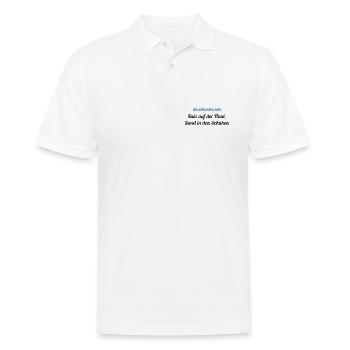 Salz auf der Haut, Sand in den Schuhen – Nordsee - Männer Poloshirt - Weiß - Vorne - Kai (181cm)